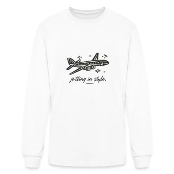 Jet Plane: Jetting in Style - Men's Long Sleeve T-Shirt - white - Front