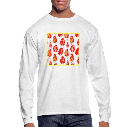 Elegant Leaf Art Neon Aesthetics - Men's Long Sleeve T-Shirt