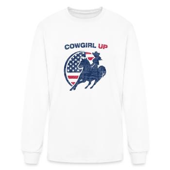 Cowgirl Up - Men's Long Sleeve T-Shirt - white - Front
