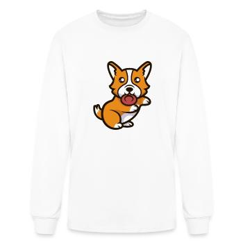 Corgi safari - Men's Long Sleeve T-Shirt - white - Front