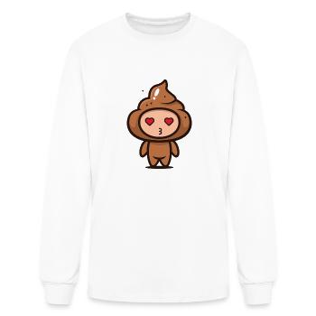 Love in Poop - Men's Long Sleeve T-Shirt - white - Front