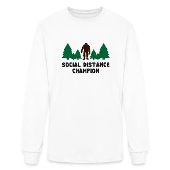 Social Distance Champion - Men's Long Sleeve T-Shirt - white - Front