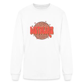 Retro Groovy Leopard Dietician - Men's Long Sleeve T-Shirt - white - Front