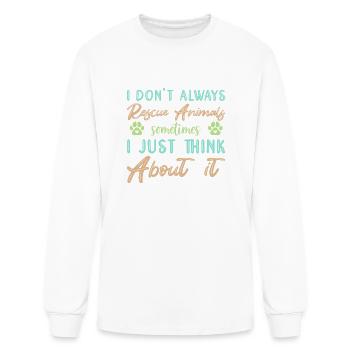 Funny Animal Rescue Shelter Animal Adoption - Men's Long Sleeve T-Shirt - white - Front