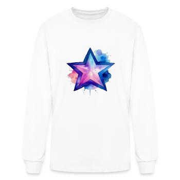 Color Splash: Star - Men's Long Sleeve T-Shirt - white - Front