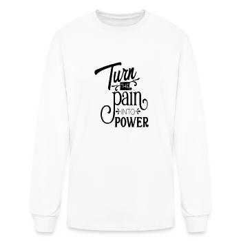 Turn the pain into power - Men's Long Sleeve T-Shirt - white - Front