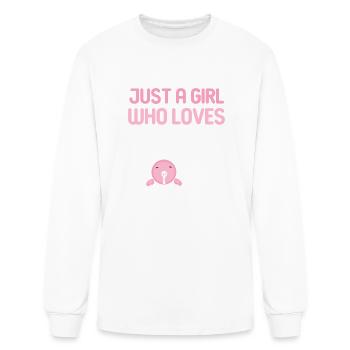 Just a girl who loves naked moles - Men's Long Sleeve T-Shirt - white - Front