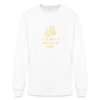 logo time - Men's Long Sleeve T-Shirt - white - Front