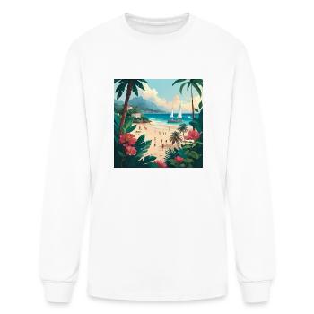 You are the editor of a travel magazine - Men's Long Sleeve T-Shirt - white - Front
