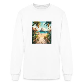 You are the editor of a travel magazine - Men's Long Sleeve T-Shirt - white - Front