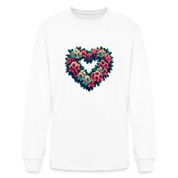 Couronne de rhododendrons - T-shirt à manches longues Homme - blanc - Devant