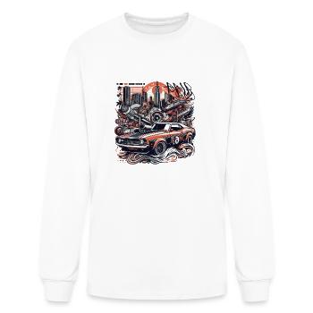 Car is start - Men's Long Sleeve T-Shirt - white - Front