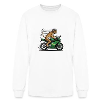 leopard drive motor - Men's Long Sleeve T-Shirt - white - Front