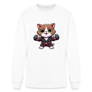 Gentleman Boxer Whiskers - Men's Long Sleeve T-Shirt - white - Front