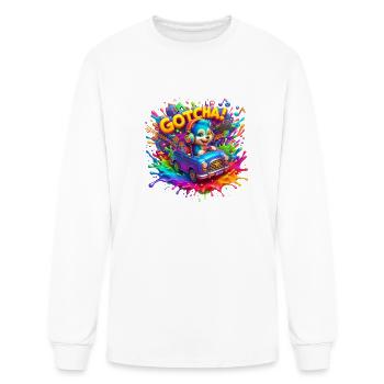 Stellar Cadence: Symphony of Neon Hues - GoTCha! - Men's Long Sleeve T-Shirt - white - Front