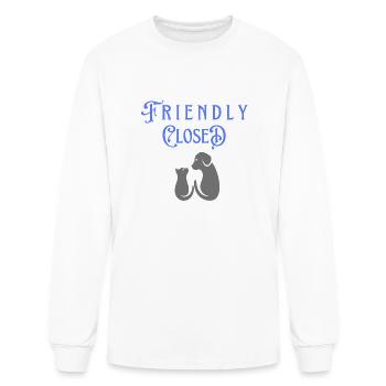 Friendly Closed - Men's Long Sleeve T-Shirt - white - Front