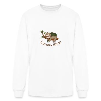 slot lonely style color - Men's Long Sleeve T-Shirt - white - Front