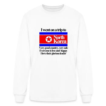 New I went to North Korea funny shirt sayings - Men's Long Sleeve T-Shirt - white - Front