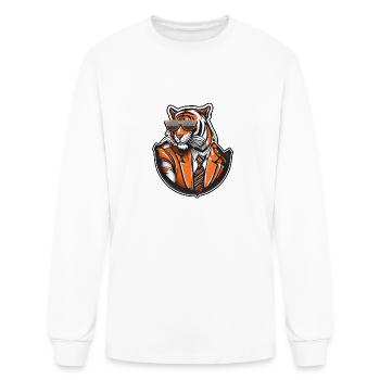 dress up tiger!! - Men's Long Sleeve T-Shirt - white - Front
