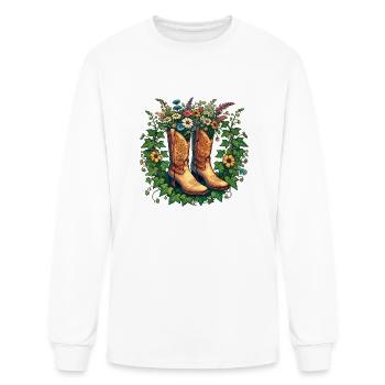 Cowgirl Boots - Men's Long Sleeve T-Shirt - white - Front