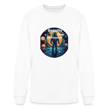 Gravity Leap Astronaut - Men's Long Sleeve T-Shirt - white - Front