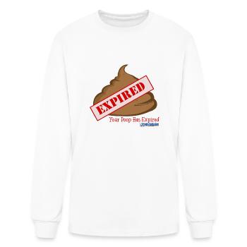 poop expired - Men's Long Sleeve T-Shirt - white - Front