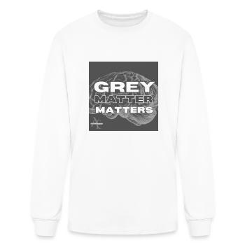 GREY MATTER MATTERS - Men's Long Sleeve T-Shirt - white - Front