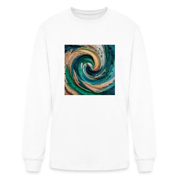 Textured Depths - Men's Long Sleeve T-Shirt - white - Front