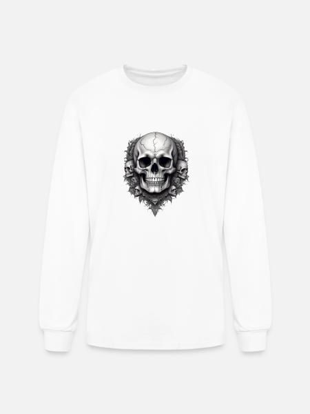Skull faces - Men's Long Sleeve T-Shirt - white