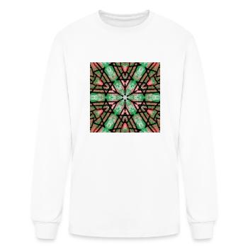 watercolor garden green house blast mandala - Men's Long Sleeve T-Shirt - white - Front
