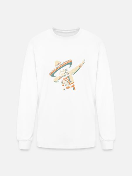 Dabbing Mexican - Men's Long Sleeve T-Shirt - white