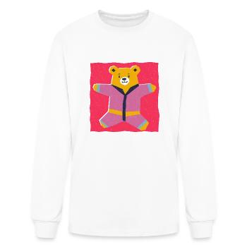 A nostalgic picture of a teddy bear - Men's Long Sleeve T-Shirt - white - Front