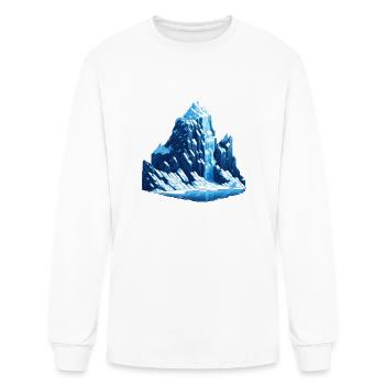 Un pixel art d’un glacier - T-shirt à manches longues Homme - blanc - Devant