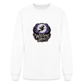 Witch At Full Moon - Witching Hour - Men's Long Sleeve T-Shirt - white - Front