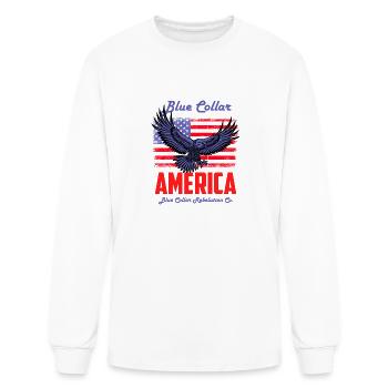 Blue Collar America Blue Collar Rebelution Co. - Men's Long Sleeve T-Shirt - white - Front
