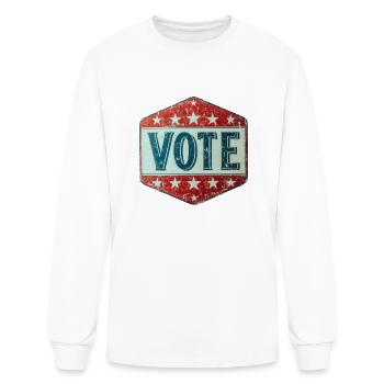 vote - Men's Long Sleeve T-Shirt - white - Front
