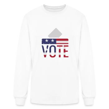 VOTE - Men's Long Sleeve T-Shirt - white - Front