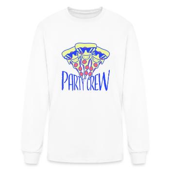 Pizza Salami Fast Food Party Crew Sunglasses Team - Men's Long Sleeve T-Shirt - white - Front