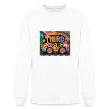hello third grade welcome teacher to third grade - Men's Long Sleeve T-Shirt - white - Front