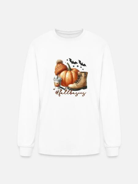 Fall Basics - Men's Long Sleeve T-Shirt - white