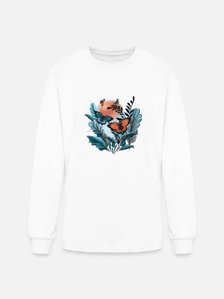 Butterflies planet - Men's Long Sleeve T-Shirt - white