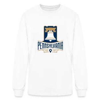 Vintage Pennsylvania Emblem with Liberty Bell - Men's Long Sleeve T-Shirt - white - Front