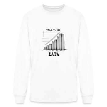 Data - Men's Long Sleeve T-Shirt - white - Front