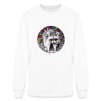 Raccoon What's for Dinner? - Men's Long Sleeve T-Shirt - white - Front
