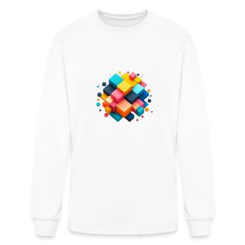 abstract - Men's Long Sleeve T-Shirt - white - Front