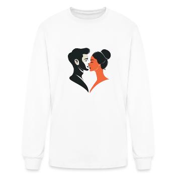 Confrontational Couple in Simplicity - Men's Long Sleeve T-Shirt - white - Front