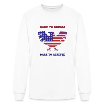 Dare To Dream Dare To Achieve - Men's Long Sleeve T-Shirt - white - Front