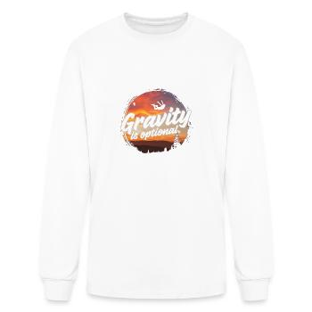 Gravity is Optional - Men's Long Sleeve T-Shirt - white - Front