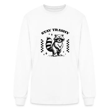 Minimalist Black Animal Silhouette - Sleek Artwork - Men's Long Sleeve T-Shirt - white - Front