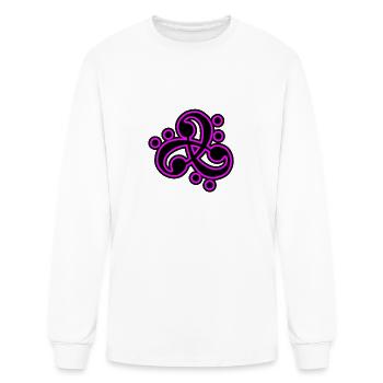 Alana Orr Trademark Triple Bass Clef Fuchsia - Men's Long Sleeve T-Shirt - white - Front